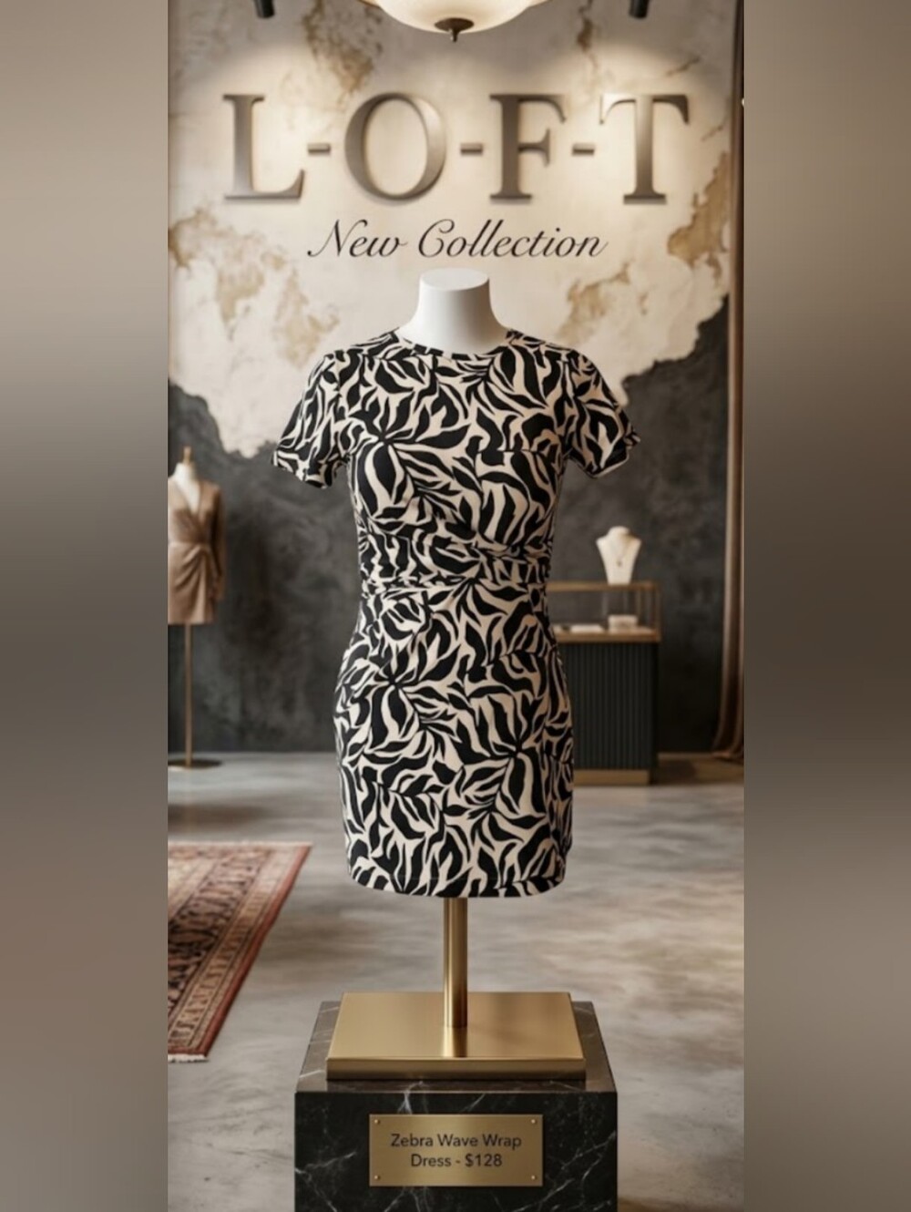 LOFT Chic & Sophisticated: The Zebra Wave Fitted Mini